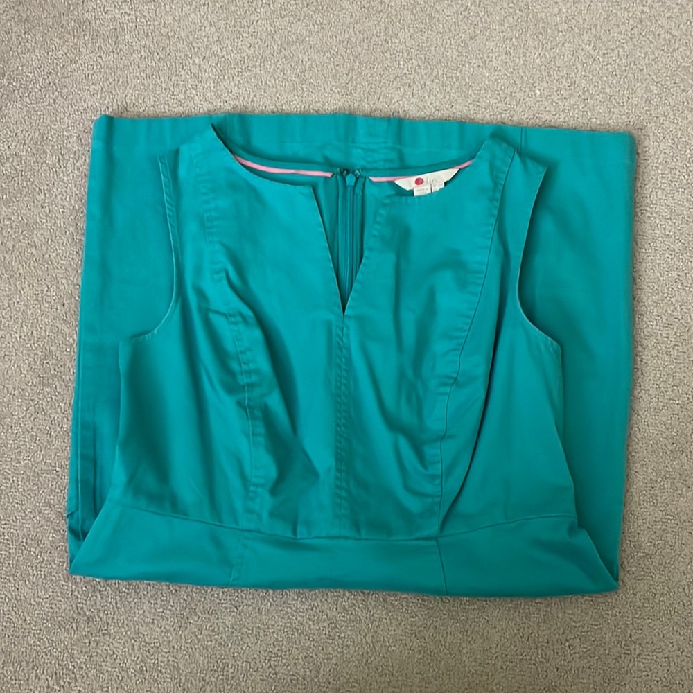 Boden Aqua sheath dress with pockets! Sz:8p
